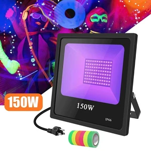 150W LED Luz Negra Baile Fiesta Pintura Corporal UV Negro Luces de Inundación IP66 Impermeable - Imagen 1 de 12