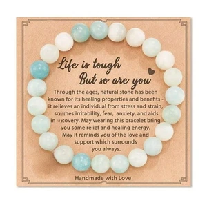 Armband AMAZONIT Mut und Glauben an das Gute Geschenk Inkl. Jute-Geschenkbeutel - Bild 1 von 10