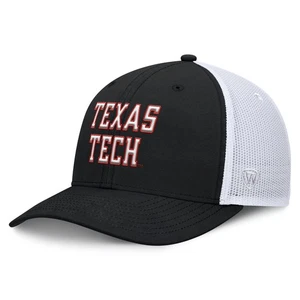 Sombrero ajustable Top of the World negro Texas Tech rojo Raiders Trucker para hombre - Imagen 1 de 4