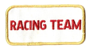 Racing Team Sew On Embroidered Patch 4" Vintage - Picture 1 of 1