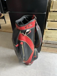 Vintage Slazenger Golf Cart Bag / Red & Black - Picture 1 of 12