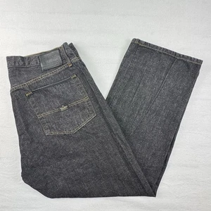 Vintage Polo Jeans Co Herren 38x29 Schwarz Baggy Jeans Skater Y2K Grunge Wide Leg - Bild 1 von 14