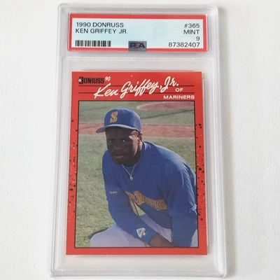 1990 Donruss #365 Ken Griffey Jr. Mariners HOF PSA 9 Estado perfeito - Imagem 1 de 2