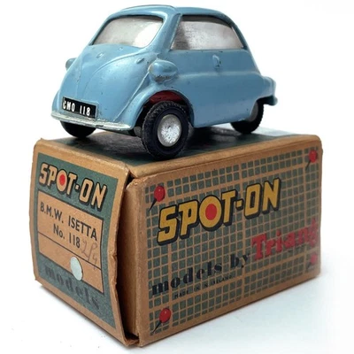 UN BUEN PUNTO TRIANG VINTAGE EN 118 BMW ISETTA COCHE BURBUJA EN CAJA ORIGINAL Foto 1 de 4