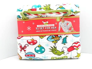 Dr Seuss The Grinch Christmas Pajama 2 Piece Set Men's Size XL (46-48) New - Picture 1 of 7