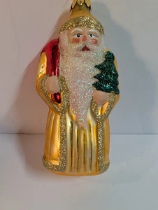 Weihnachtsschmuck, Vintage Glas Weihnachtsmann 5 cm - Bild 1 von 6