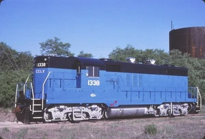 CIGÜEÑAL CROMADO 1338 GP18 ¡COMO NUEVO! @ SILVIS, IL 1982 35 MM DIAPOSITIVA - Imagen 1 de 1