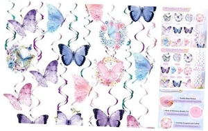 46Pcs No Installation Hanging Butterfly Decorations Butterfly Birthday - Picture 1 of 8