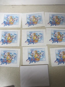 SET 9 Weihnachtskarten Disney Winnie Puuh Ferkel Tigger PAPIERZAUBER + Umschlag - Bild 1 von 8