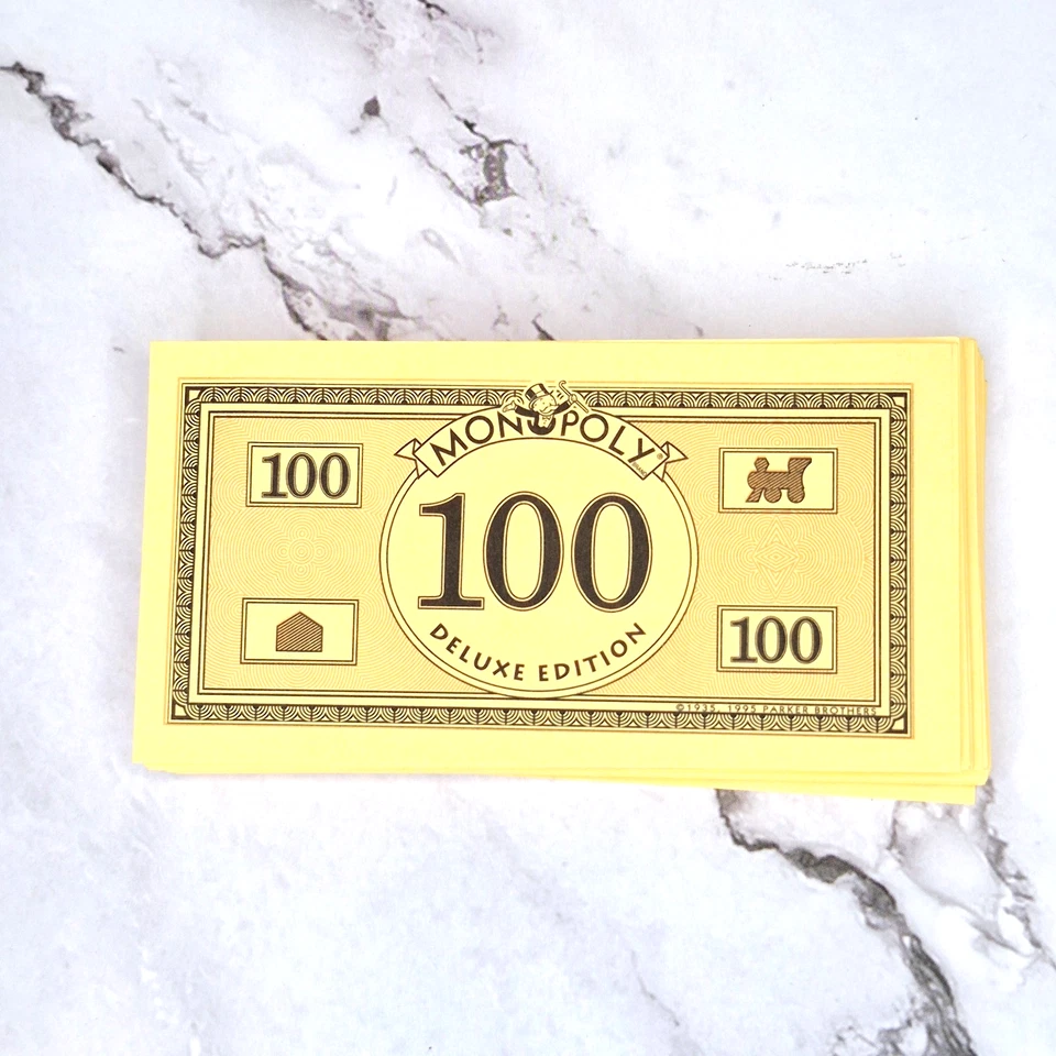 Монополия Deluxe издание $100 деньги - одиночный / 5 / 10 упаковка замены счетов - Изображение 1 из 3