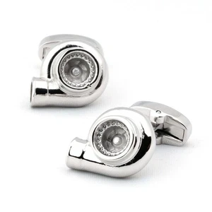 Silver Turbo Cufflinks - Picture 1 of 7