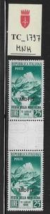 TC_1797. TRIESTE FTT. Gutter pairs of 25 Lire 1953 "FESTA MONTAGNA". MNH - Picture 1 of 1
