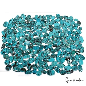 AA Top Natural Turquoise Cabochon Mix Shape 2.5 Kilo Wholesale Gemstone 200 Pcs - Picture 1 of 8