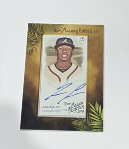 2019 Topps Allen & Ginter Ronald Acuna Jr. Mini Framed On Card Auto Atl Braves