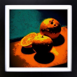 Orange Fruit Post-Impressionism Framed Canvas Wall Art Print Poster Picture - Picture 1 of 6