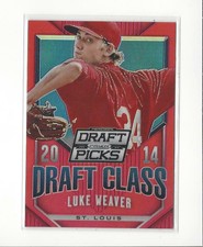 2014 Prizm Perennial Draft Draft Class Prizms Red #25 Luke Weaver Cardinals /100