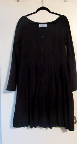 Prada Camicia Nera Abito Plissettato 40 Nuova Fodera 4 6 $3200 Donna Made In Italy