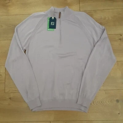 Suéter de Golf FootJoy Para Hombres Grande Media Cremallera Brezo Lavanda Drirelease Nuevo Foto 1 de 4