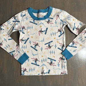 Hanna Andersson size 8 Ski Print Long John Pajama TOP ONLY - Picture 1 of 5