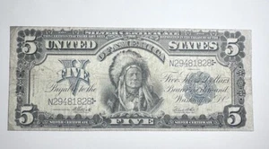 1899 $5 Silver Certificate - Indian Chief Note #6639 - Picture 1 of 10
