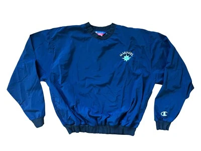 Винтажный SEATTLE MARINERS синий нейлона MLB бейсбол ветровка вентилятор Куртка Пальто мужчин XL - Изображение 1 из 4