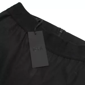 RTA NWT Pull On Denim Jeans / Casual Pants Size L US Solid Black Cotton Blend - Picture 1 of 13