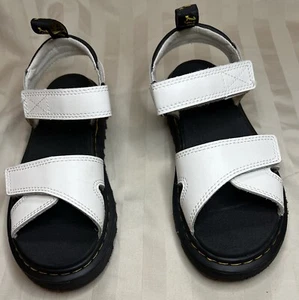 Kinder Dr. Martens verstellbare weiße Leder Sandalen Vossie J Größe 3, zweimal getragen  - Bild 1 von 9