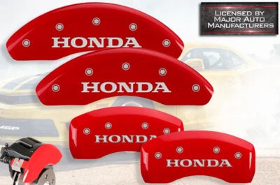 1997-2001 "Honda" Prelude Front + Rear Red MGP Brake Disc Caliper Covers 4pc Set - Image 1 of 4