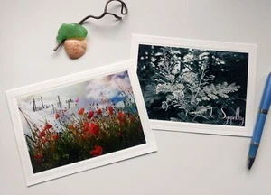 2 Blank Sympathy Cards w/Env's, Beautiful Greeting Card Created & Sold By Artist - Picture 1 of 12