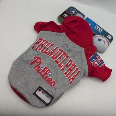 Camiseta com capuz Philadelphia Phillies XS Pets First MLB licenciada para cães  - Imagem 1 de 4