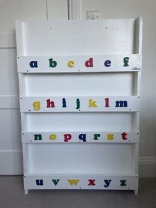 Tidy Books Bookcase For Kids - White Alphabet Book Case - Picture 1 of 6