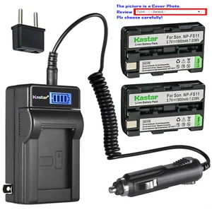 Kastar Battery LCD AC Charger for Sony NP-FS11 NP-FS10 NP-F10 NP-FS12 AC-VQ11 - Picture 1 of 11