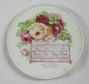 Vtg Calendar Plate Wessels Market House Blue Island ILL IL 1910 - Picture 1 of 3