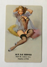 Carte à jouer blonde sexy vintage PIN-UP publicité par G Elvgren