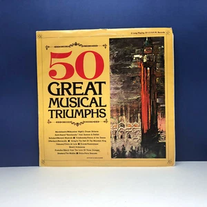 Record vinyl 33 RPM album cover sleeve vtg 50 great musical triumphs smetana mcm - Picture 1 of 4