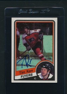 1984/85 Topps #119 Tim Kerr Flyers Signed Auto *C9101