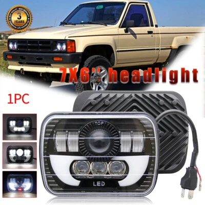 For toyota Pickup 1982-1995 Truck 7X6" 5X7'' Sealed Hi-Lo Beam DRL LED Headlight - Image 1 of 4