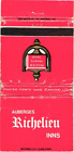 Couverture de livre d'allumettes vintage Montréal Québec Ontario Canada Auberges Richelieu Inns