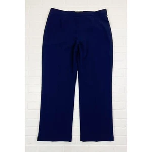 Pantaloni eleganti nuovi senza etichette Jones Studio separati gamba larga blu navy completamente foderati taglia 16 - Foto 1 di 6
