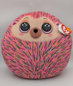 TY HILDEE HEDGEHOG The Squish-A-Boos Collection Soft Toy Plush Cushion 10" TAGS - Picture 1 of 4