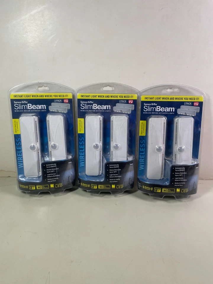 Sensor Brite Slim Beam Wireless Motion Activated LED Light 32 Lumens 2 Pack