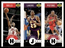 1996-97 Collector's Choice Mini-Cards Panels Gold Ron Harper/Eddie Jones/Lindsey