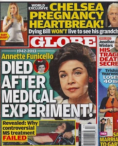 Globe Magazine April 29 2013 Annette Funicello Chelsea Clinton Trisha Yearwood - Picture 1 of 4