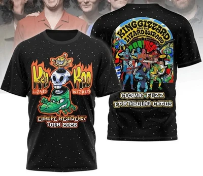 King Gizzard and the Lizard Wizard Europe Residency Tour 2025 3D T-Shirt - Image 1 of 4
