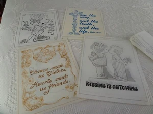 Vintage 6 TriChem Seiten zum Bemalen mit Anleitung 10 x 13" - Bild 1 von 5