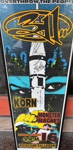 311 POSTER Korn Monster Magnet 1995 NY Siebdruck SIGNIERT von Kozik & 311 1. Auflage - Bild 1 von 6