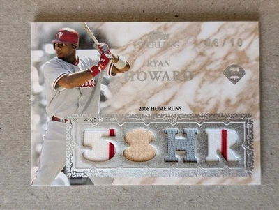 2007 Topps Sterling - 2006 Home Runs Ryan Howard #4CS-41 /10 - Image 1 of 4