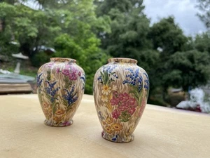 Antique Miniature Vase Japan Set Very Rare Beautiful Hand Painted Old ! - Picture 1 of 7