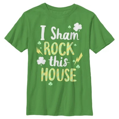 Boy's Lost Gods St. Patrick's Day I Sham Rock This House T-Shirt - Image 1 of 2