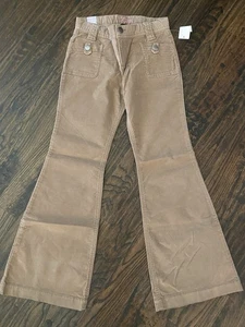 Neu mit Etikett neu GAP Mädchen hellbraune Wildlederhose ausgestelltes Bein Größe 12 normal - Bild 1 von 4